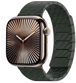Wigento Apple Watch Series 10 46mm / 9 8 7 45 / 6 SE 5 4 44mm Armband Grün