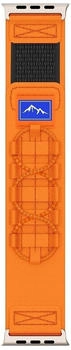 Wigento Apple Watch SE 2023 44mm Design Geflochtenes Nylon Armband Orange