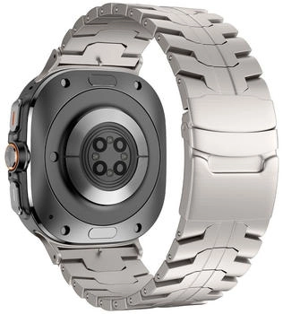 Wigento Samsung Galaxy Watch Ultra 47mm Three Bead Metall Armband Titan