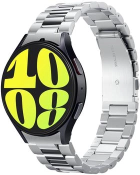 Spigen Modern Fit 316L Armband Kompatibel mit Samsung Galaxy Watch 7 40mm, Galaxy Watch 6 44mm, Galaxy Watch 6 Classic 47/43mm - Silber