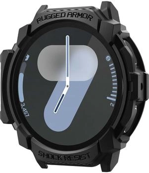 Spigen Rugged Armor Hülle Kompatibel mit Samsung Galaxy Watch 7 44mm (2024) - Matt Schwarz