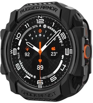 Spigen Rugged Armor Hülle Kompatibel mit Samsung Galaxy Watch Ultra 47mm (2024) - Matt Schwarz