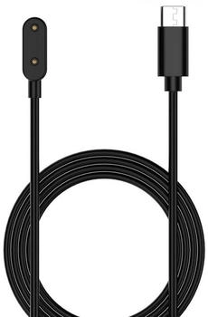 Wigento Für Samsung Galaxy Fit 3 Smart Watch Charging Ladekabel USB - C 1 Meter Schwarz