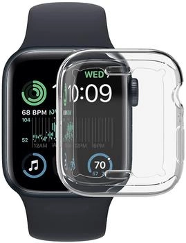 Wigento Für Apple Watch SE 2023 / 2022 44mm 360 Grad Schock Silikon Hülle Tasche Etuis