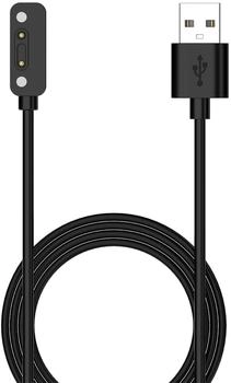 Wigento Für Xplora X6 Play / X6 Children USB 1 Meter magnetisch Watch Ladekabel Schwarz