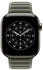 Apple Armband mit Magnetverschluss 42mm Silbergrau M/L