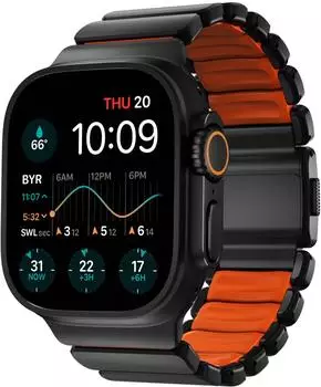 Nomad Goods Stratos Band Titanium 49mm Black/Orange