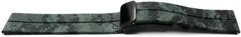 System-S Silicone strap with folding clasp compatible with 20mm watch, camouflage gray