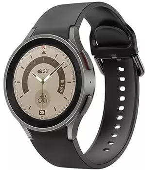 System-S Silicone strap compatible with Galaxy Watch 4, 5, 20 mm, black