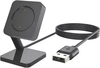 System-S Compatible USB cable Amazfit GTR 3, GTR 4, GTS 3, GTS 4, 100 cm black