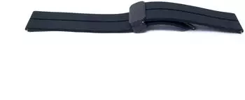 System-S Silicone strap with folding clasp compatible with watch, 20 mm black