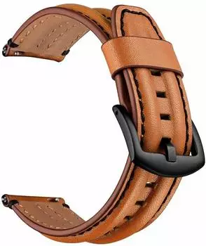 System-S Flexible silicone strap compatible with Galaxy Watch 4, 20mm brown