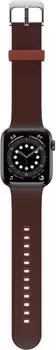 OtterBox Silicone strap compatible with Apple Watch 44, 45, 46 mm brown/red (77-96890)
