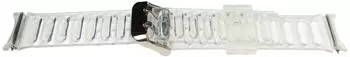 System-S TPU strap compatible with Galaxy Watch 4, 5, 20 mm, transparent/white