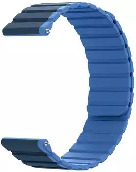 System-S Magnetic silicone strap compatible with Galaxy Watch 4, 5, 20mm blue