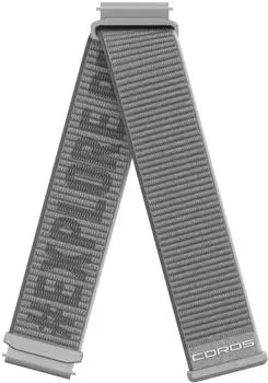 Coros Nylon watch strap, 20mm grey/silver