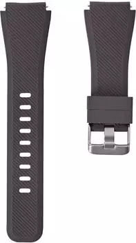 System-S Flexible silicone strap compatible with Samsung Gear S3, 22mm brown