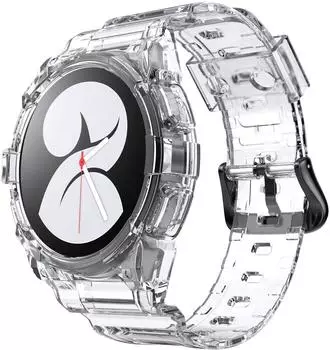 System-S TPU strap case compatible with Galaxy Watch 4, 5, 40 mm, transparent