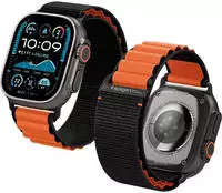 Fabric Band (hook) - black orange - Apple Watch 49mm/46mm/45mm/44mm