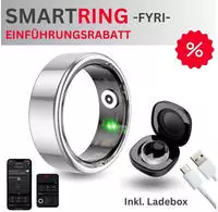 fontastic Smart Ring Fyri Smart Ring Fitness Tracker mit Herzfrequenz &