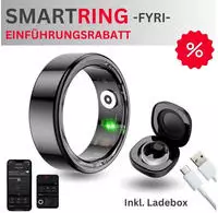 fontastic Smart Ring Fyri Smart Ring Fitness Tracker mit Herzfrequenz &