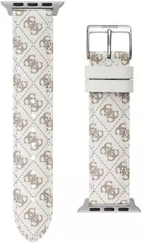 Guess Apple Strap Leder, weiß/beige (CS2009S1)