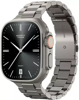 Spigen Modern Fit Titanium Uhrenarmband, Edelstahl, natur (AMP09105)