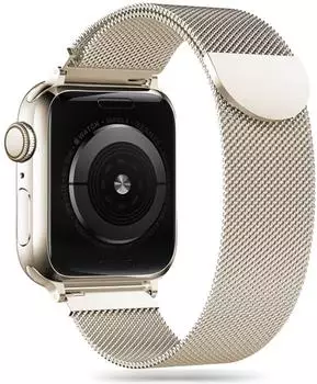 Tech-Protect MilaneseBand Armband für Apple Watch 42/44/45/49mm, Edelstahl, beige