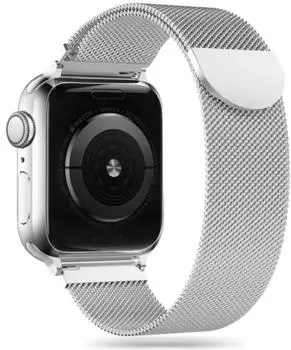 Tech-Protect MilaneseBand Armband für Apple Watch 42/44/45/49mm, Edelstahl, silber