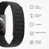 Accezz Magnetisches Echtlederarmband für Apple Watch 38/40/41/42mm, schwarz (SH00092808)