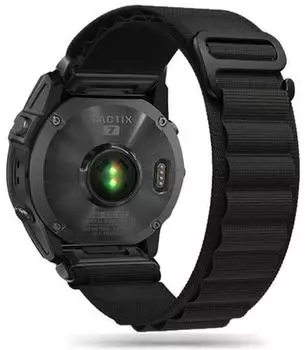 Tech-Protect Nylon Pro Strap Uhrenarmband 26mm, Nylon, schwarz, für Garmin Fenix 3/5X/6X/7X