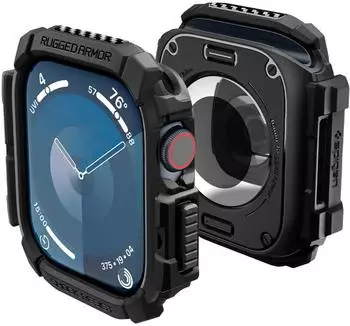 Spigen Rugged Armor Hülle Apple Watch Series 10/11 46mm, matt schwarz (ACS08597)