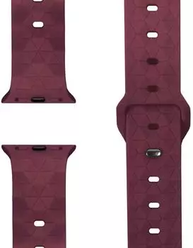 NALIA Hexion Apple Watch Armband 38/40/41/42mm, Silikon, bordeauxrot