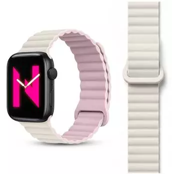 NALIA Core Magnetisches Silikon-Armband 38/40/41/42mm, pfirsichblüte (de-8221_16)