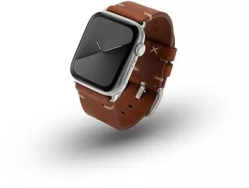 JT Berlin Alex II Vintage Lederarmband für Apple Watch 42/44/45mm, braun/silber (10827)
