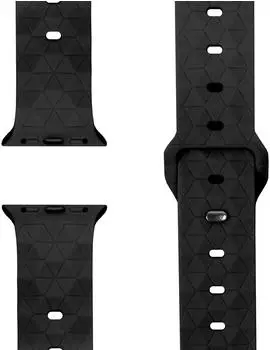 NALIA Hexion Armband 38/40/41/42mm Silikon schwarz (de-8225_05)