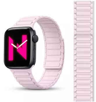 NALIA Nexus Magnet Armband Silikon Loop Zartrosa 38/40/41/42mm