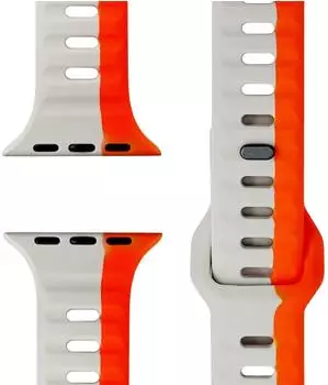 NALIA Motion Sportarmband Silikon 42/44/45/46/49mm rubinrot-grau (de-8244_23)
