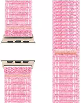 NALIA Evolv Nylon Armband für Apple Watch 42/44/45/46/49mm, zartrosa (de-8230_05)