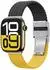 AMAZINGTHING Blend Band 2er-Set für Apple Watch 45/46/49mm, Nylon, gelb-schwarz/schwarz