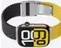 AMAZINGTHING Blend Band 2er-Set für Apple Watch 45/46/49mm, Nylon, gelb-schwarz/schwarz