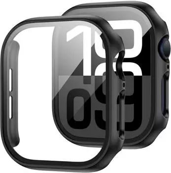 Tech-Protect Defense360 Tempered Glass Case f&uuml;r Apple Watch 10 46mm, schwarz