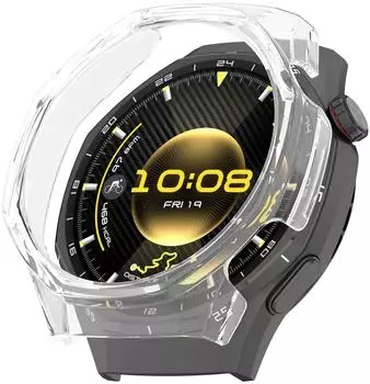 Wigento Kunststoff Schutzh&uuml;lle f&uuml;r Huawei Watch GT 6 Pro Half Coverage Transparent
