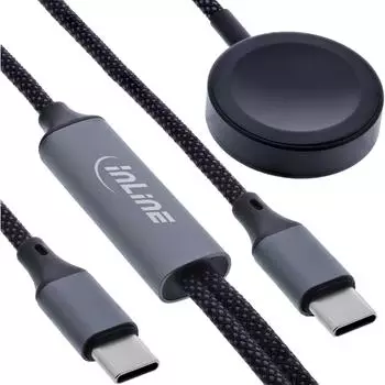 InLine 2-in-1 Ladekabel Apple Watch + USB-C 100W (31470S)