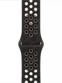 Apple Nike Sportarmband 42mm M/L, After Dark, schwarz, Gummi (MKTD4ZM/A)
