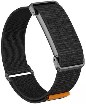 Wigento Nylon Armband f&uuml;r Google Fitbit Air, Metall Schutzgeh&auml;use, Klettverschluss, schwarz (91147-0)