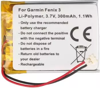 AccuCell Fenix 3 & Fenix 3 HR Ersatzakku 3,7V 300mAh (FENIX3HR)