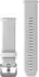 Garmin Schnellwechsel-Armband 20mm Silikon Weiß / polierte silberne Beschläge (010-13114-01)