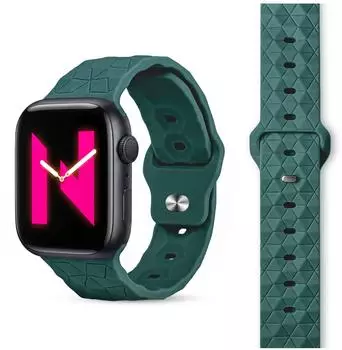 NALIA Hexion Silikon-Armband für Apple Watch 38-49mm, grün (Hexion)