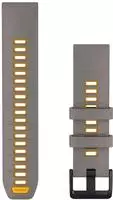 Garmin Quickfit-Armband 22 mm, Silikon, Silbergrau/Dakota Yellow | Original...